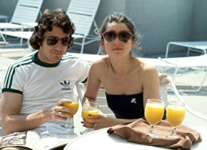 Images Dated 1st June 1978: Trevor Francis with his partner enjoying a glass of orange juice in Detroit