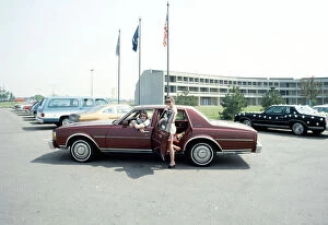 Images Dated 1st June 1978: Trevor Francis poses next to his outside the Pontiac Silverdome