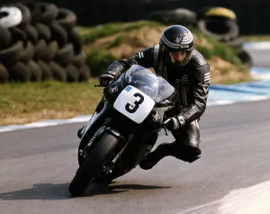 Trevor Nation in Action on JPS Norton at Snetterton Circuit