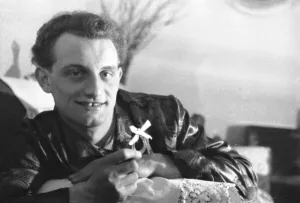Off Pitch Prints: Trevor Tosh Chamberlain seen here with the lucky charm he intends to wear at his wedding