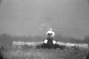 Heat Prints: Two of Four - A Trident at Heathrow Airport takes off in the high heat of 25th June