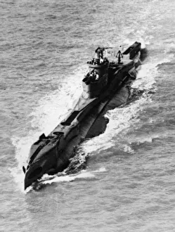 Submarine Prints: The Triton class submarine HMS Tally Ho of the Royal Navy during the Second Word War