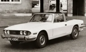 Automobile Prints: Triumph Stag Sports car with the V8 engine - June 1970 convertable