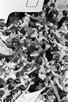 A triumphant Chelsea FC, return home after winning 1971 European Cup Winners