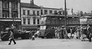 01154 Collection: Trolley bus terminal in Bloxwich. West Midlands. 22nd August 1950