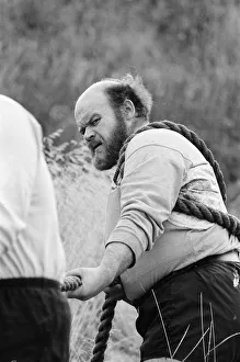 Tug of War Competition across the River Great Ouse aka Old West River in Stretham