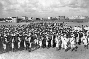 Turco - Italian war Bluejackets being thanked by the Governor of Tripoli as they