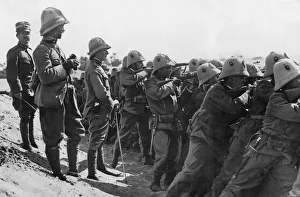 Turco - Italian War An Italian army officer seen here watching his troops in action