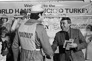 01029 Prints: Turkey plucking championship at Henley. December 1984