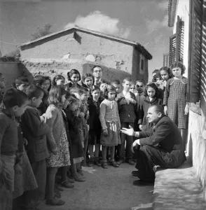 Turkish School children in Peristerona, Cyprus. November 1952 C1103-007