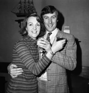 TV actress Penelope Keith with her new husband Rodney Timpson at Heathrow Airport