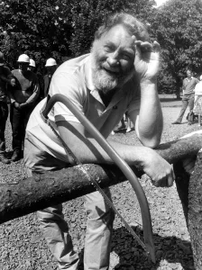 TV conservationist David Bellamy took a firm hand in the opening of a new picnic spot