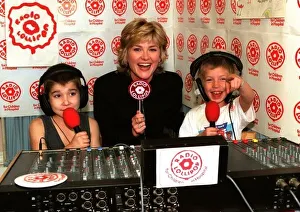 TV PRESENTER ANTHEA TURNER HELPS RADIO LOLLIPOP OUT AT QUEEN ELIZABETH HOSPITAL HACKNEY