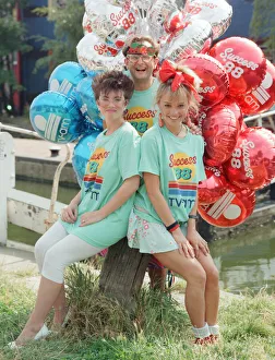 TV Presenters Timmy Mallett and Michaela Strachan with new TV-am weather girl Carol