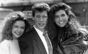 TV prog Press Gang starring actor Dexter Fletcher and actress Julia Sawalha