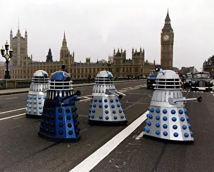 Big Ben Prints: TV Programmes Doctor Who Daleks sighted on Westminster Bridge. 1993