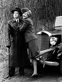 TV Progs Allo Allo Richard Gibson in Leather coat with Kim Hartman