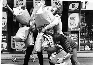 Bags Baggage Cases And Crates Prints: TV Progs The Goodies comedy programme starring Tim Brooke Taylor Actor Graham Garden