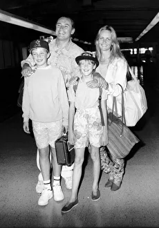 Twiggy model and actress with husband Leigh Lawson together with children Carly 11