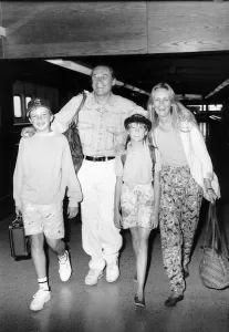 Twiggy Model and Actress with husband Leigh Lawson and children Carly