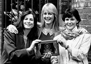 00194 Prints: Twiggy Model Actress presenting award to London Theatres Directors Rose Fenton
