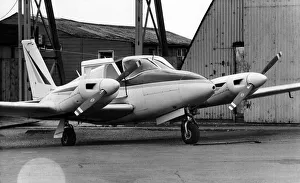 Business Travel Prints: A twin engine Piper Comanche which was the cause of a full scale emergency at Sunderland