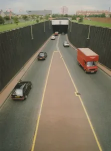 Vans Prints: The Tyne Tunnel, runs under the River Tyne from Howdon in North Tyneside to Jarrow in