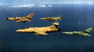 Flying Prints: The four types of aircraft used in the Gulf War Front left Buccaneer BAe 1 Front second