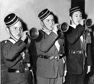 A typical Boys Brigade member and bugle to boot - wearing the traditional