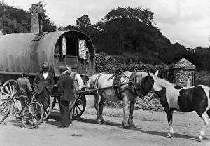 Talking Prints: A typical Irish timber travelling carriage seen here in Killarney. 8th November 1935