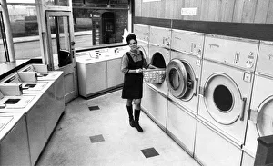 A typical laundry in January 1970. The Washerteria at Bensham Road, in Gateshead