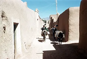 A Typical street scene in village of Abadeh 200 kms North of Shiraz in South West Iran
