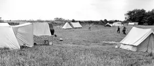 00073 Prints: A typical unlicensed camping site in Northumberland in the 1970s