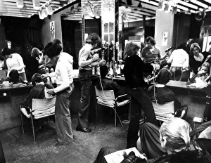 A typical working day in the Nuthouse hairdressing salon in the Royal Arcade