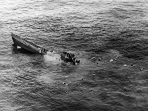 Sunk Prints: U-boat sinking in Atlantic Ocean, successfully taken out by a Short Sunderland British