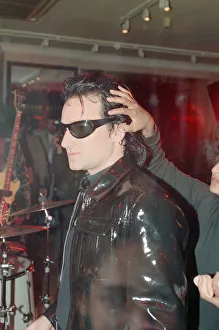 U2 filming the video for their single Even Better Than the Real Thing