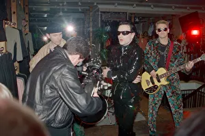 U2 filming the video for their single Even Better Than the Real Thing
