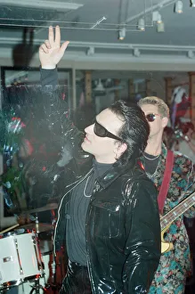 U2 filming the video for their single Even Better Than the Real Thing