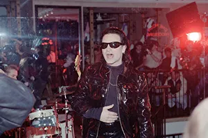 U2 filming the video for their single Even Better Than the Real Thing