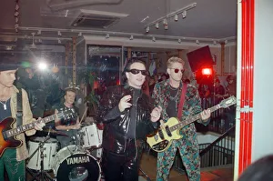 U2 filming the video for their single Even Better Than the Real Thing
