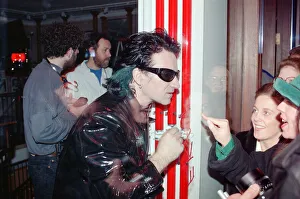 U2 filming the video for their single Even Better Than the Real Thing