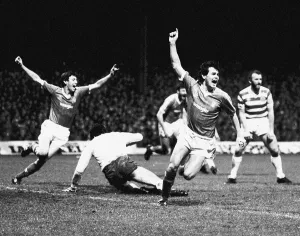 UEFA Cup Third Round Second Leg match at the City Ground December 1983 Nottingham Forest
