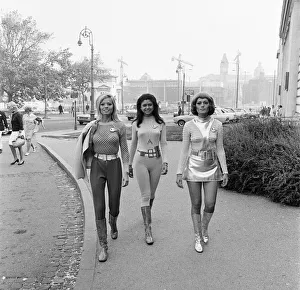 UFO, TV Series. Actresses from the science fiction series about an alien invasion of