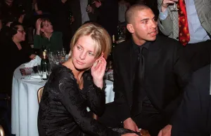 Ulrika Jonsson and Stan Collymore Febuary1998 at The 1998 Brit Awards