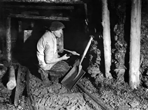 00041 Prints: One of the underground men at work around Barnsley is Charles Greaves of Sciessitt in