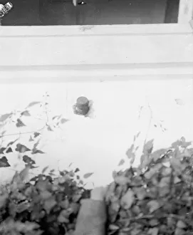 Unexploded Belgian shell in embeded in a wall near to the town of Maline
