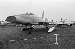 Air Show Prints: A United States Air Force North American F100 Super Sabre jet fighter aircraft pictured