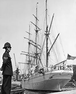 00094 Prints: United States Coastguard Ship Eagle in Londons Shadwell Basin