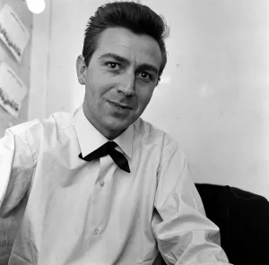 00968 Prints: Unknown comic takes over at Palladium. Des O Connor is pictured at the Palladium this