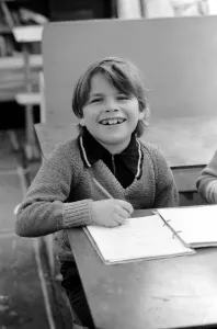 Unusual: Children. Fire Eater. 9 year old Tony Walls. Tony Walls at his studies in